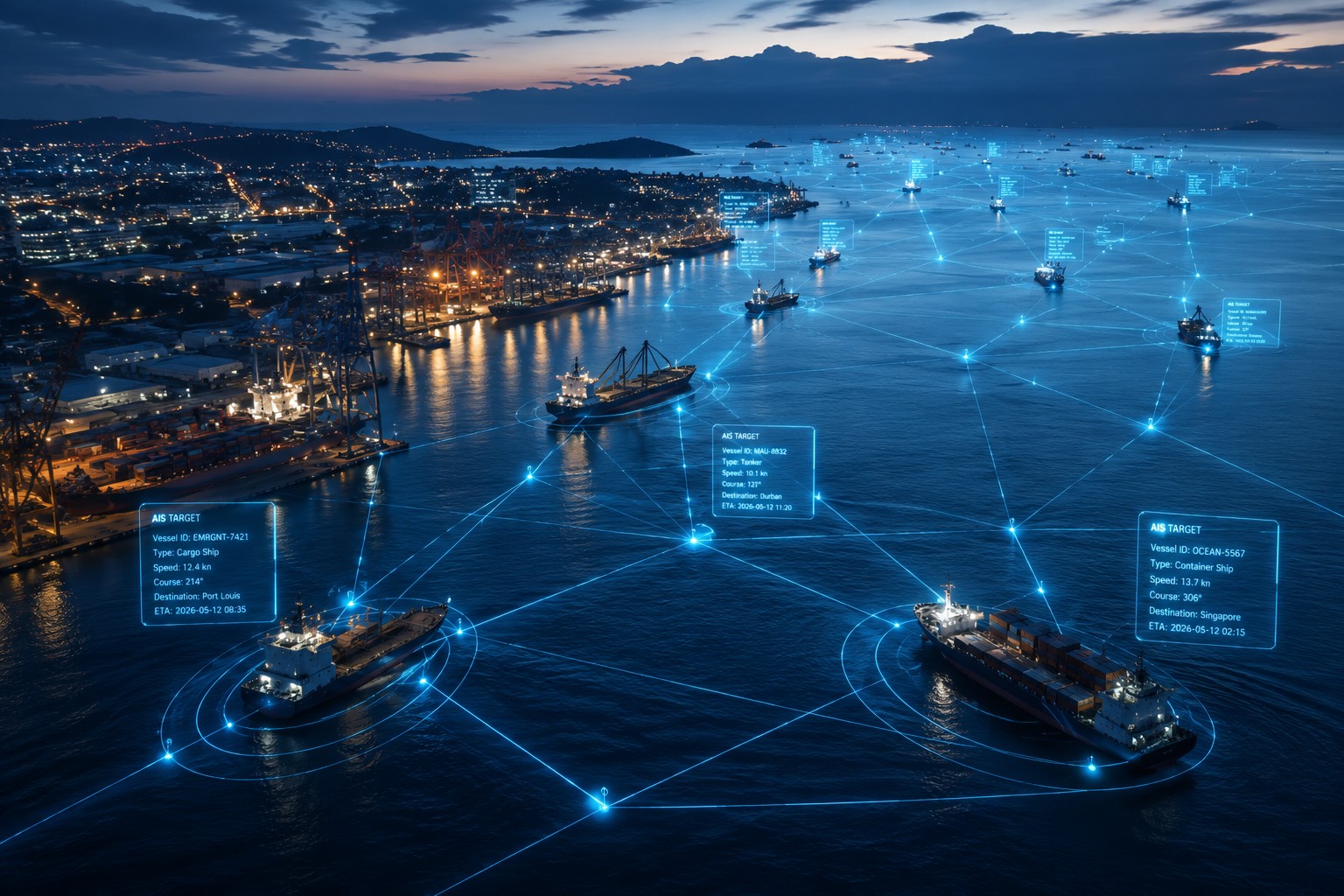 AIS vessel monitoring and maritime intelligence visualization