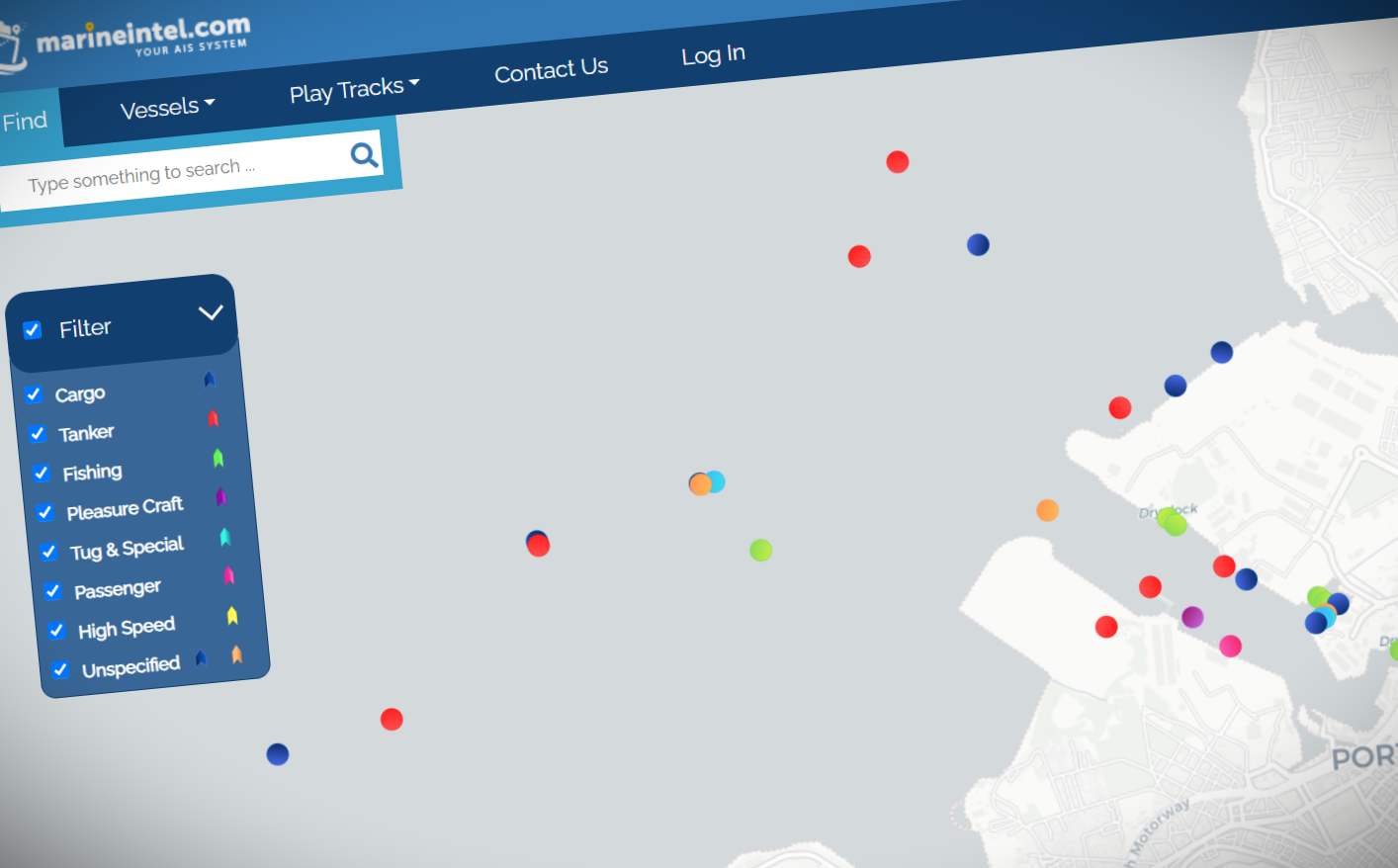 MarineIntel interface visualization